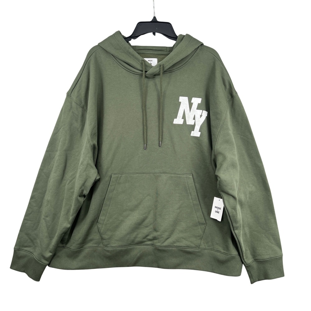 Mode of One Mens XXL Hoodie NY New York Sweatshirt Mens XXL Relaxed‎ Fit NWT